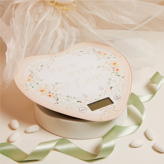 Bomboniera Bilancia Cuore Decoro Floreale 25031