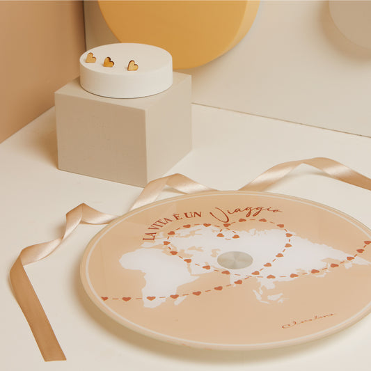 Bomboniera Claraluna Vassoio Decorativo Girevole Tema viaggio 25042