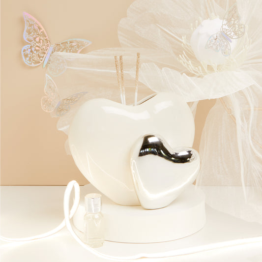 Bomboniera Diffusore per Ambienti con Doppio Cuore Grande 25134