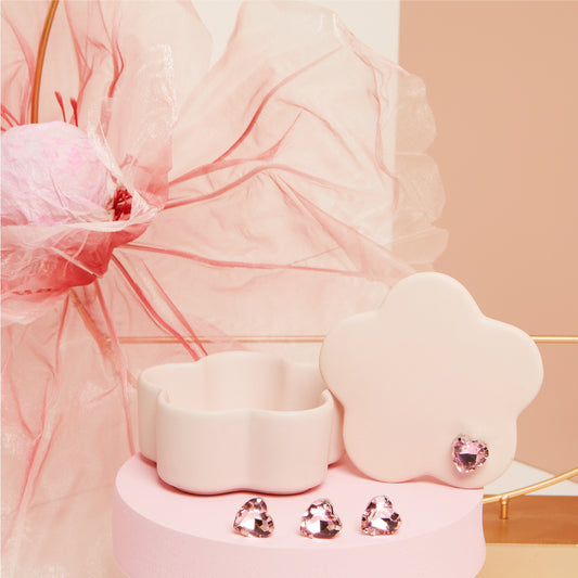 Bomboniera Scatolina a Forma di Stella con Cuore Rosa e Candela - 25354