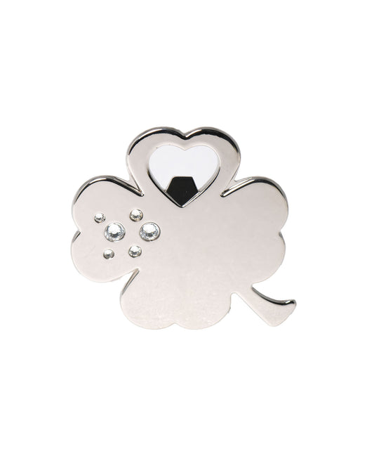 Apribottiglie Acciaio con Strass Quadrifoglio 5 PEZZI