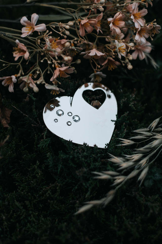 Apribottiglie Acciaio con Strass Cuore 5 PEZZI