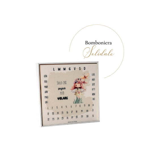 Bomboniera Calendario Perpetuo Medio Fatina Regali di Cuore