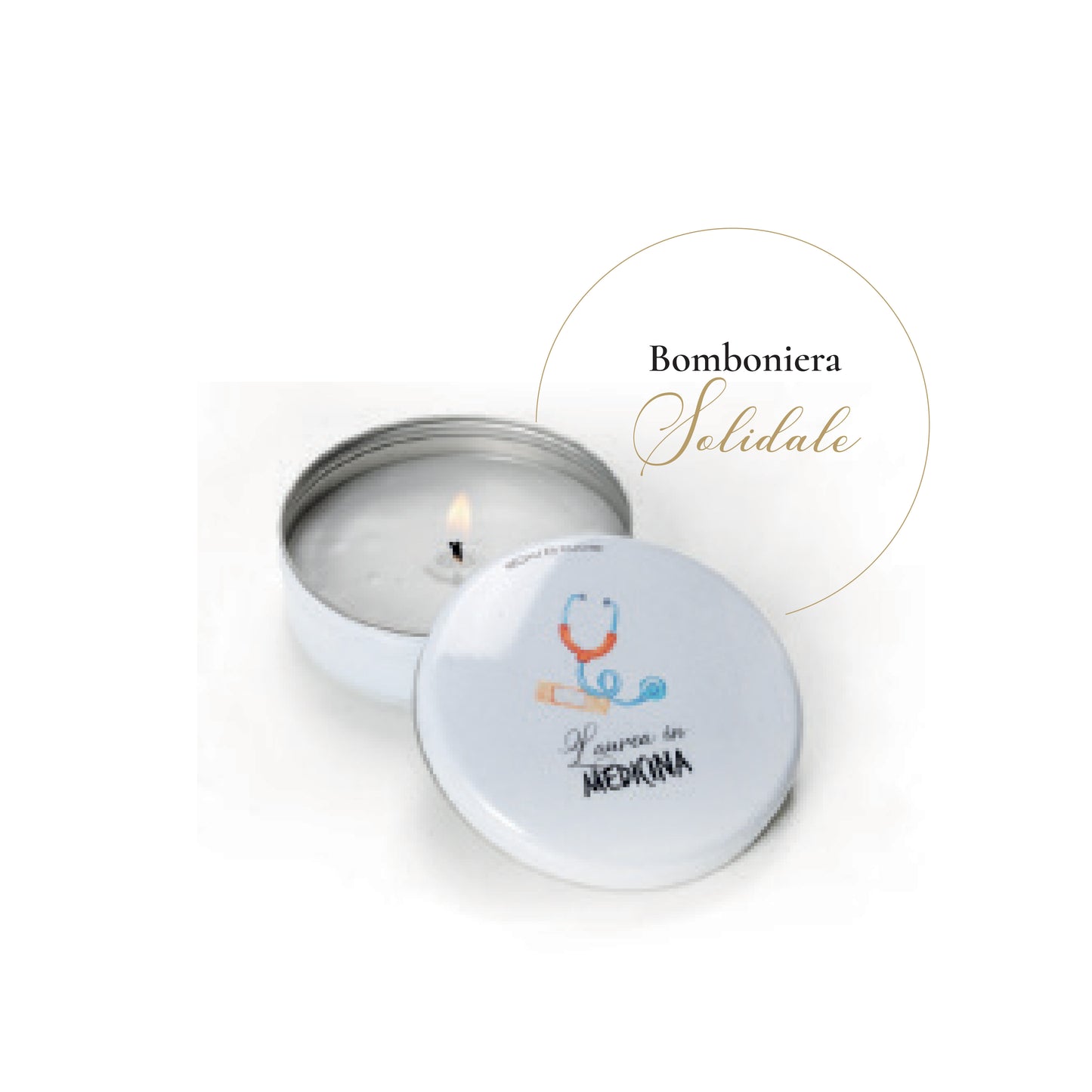 Candela in Latta Laurea Medicina Regali di Cuore