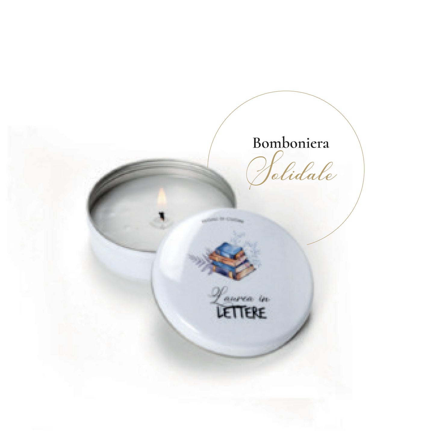 Candela in Latta Laurea Lettere Regali di Cuore