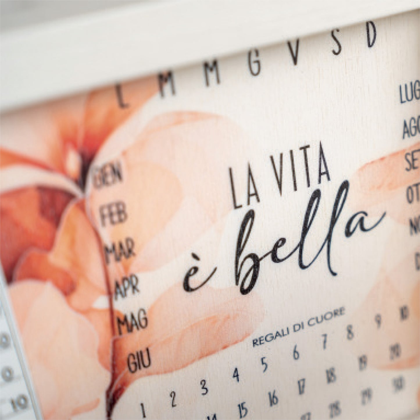 Bomboniera Calendario Medio con frase La Vita è Bella Regali di Cuore