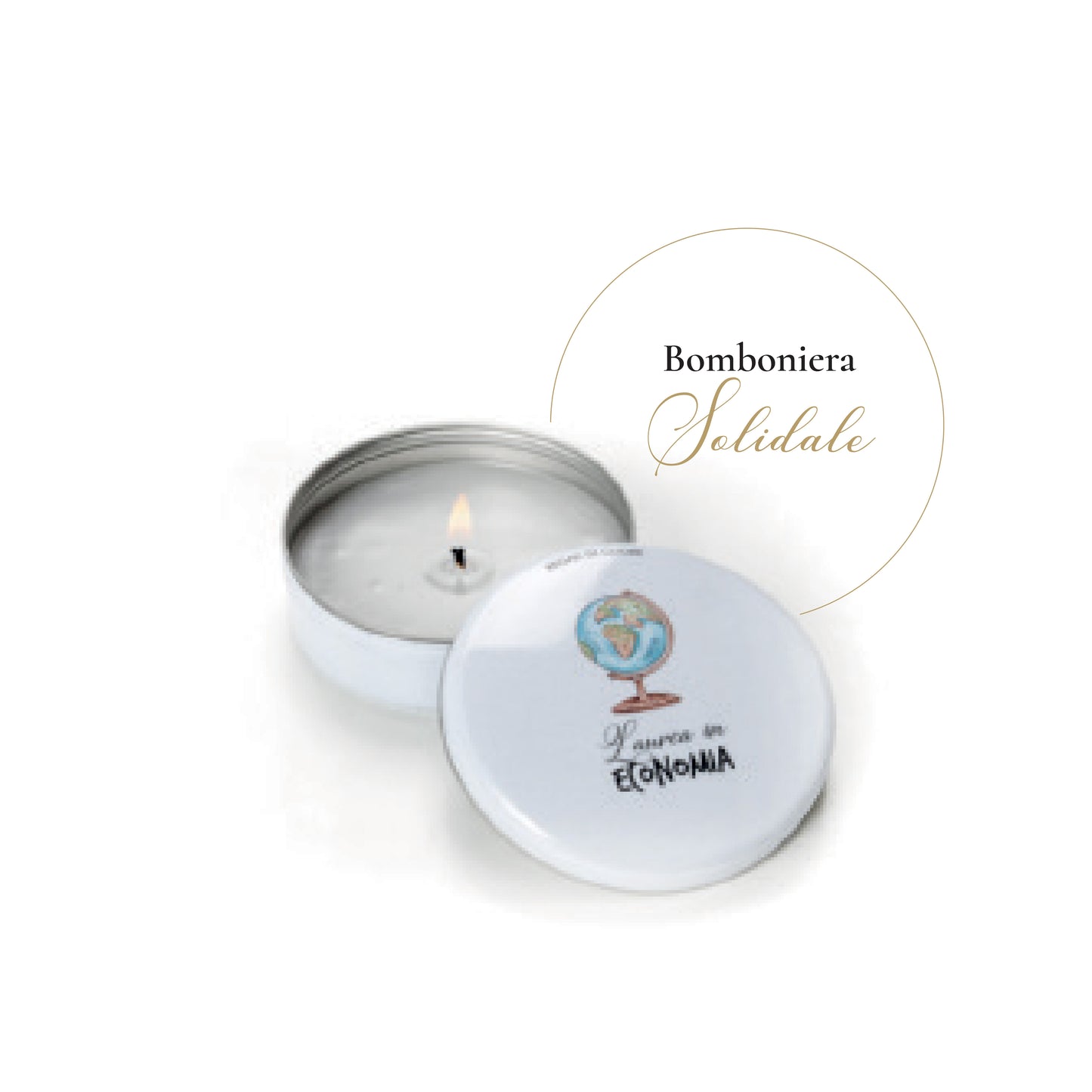 Candela in Latta Laurea Economia Regali di Cuore