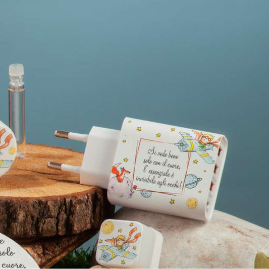 Bomboniera Carica Batterie USB Piccolo Principe Aeroplanino