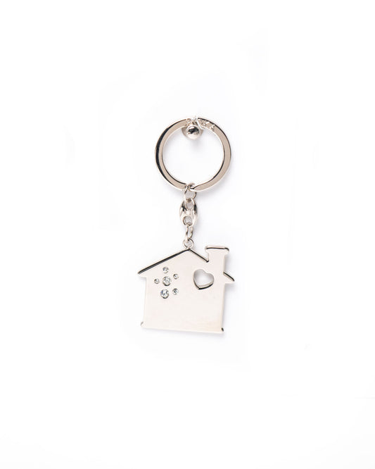 Portachiavi Acciaio con Strass Casa Margot 10 PEZZI