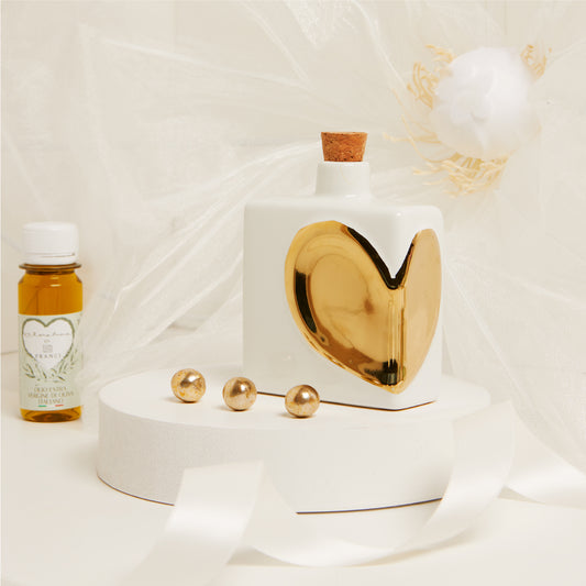 Bomboniera Oliera Cuore Oro 200ml 25076