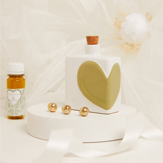 Bomboniera Oliera Cuore Verde 200ml 25078
