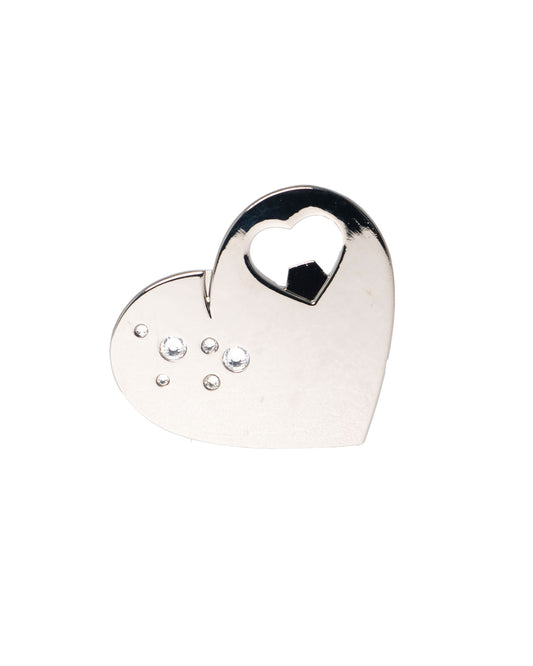 Apribottiglie Acciaio con Strass Cuore 5 PEZZI