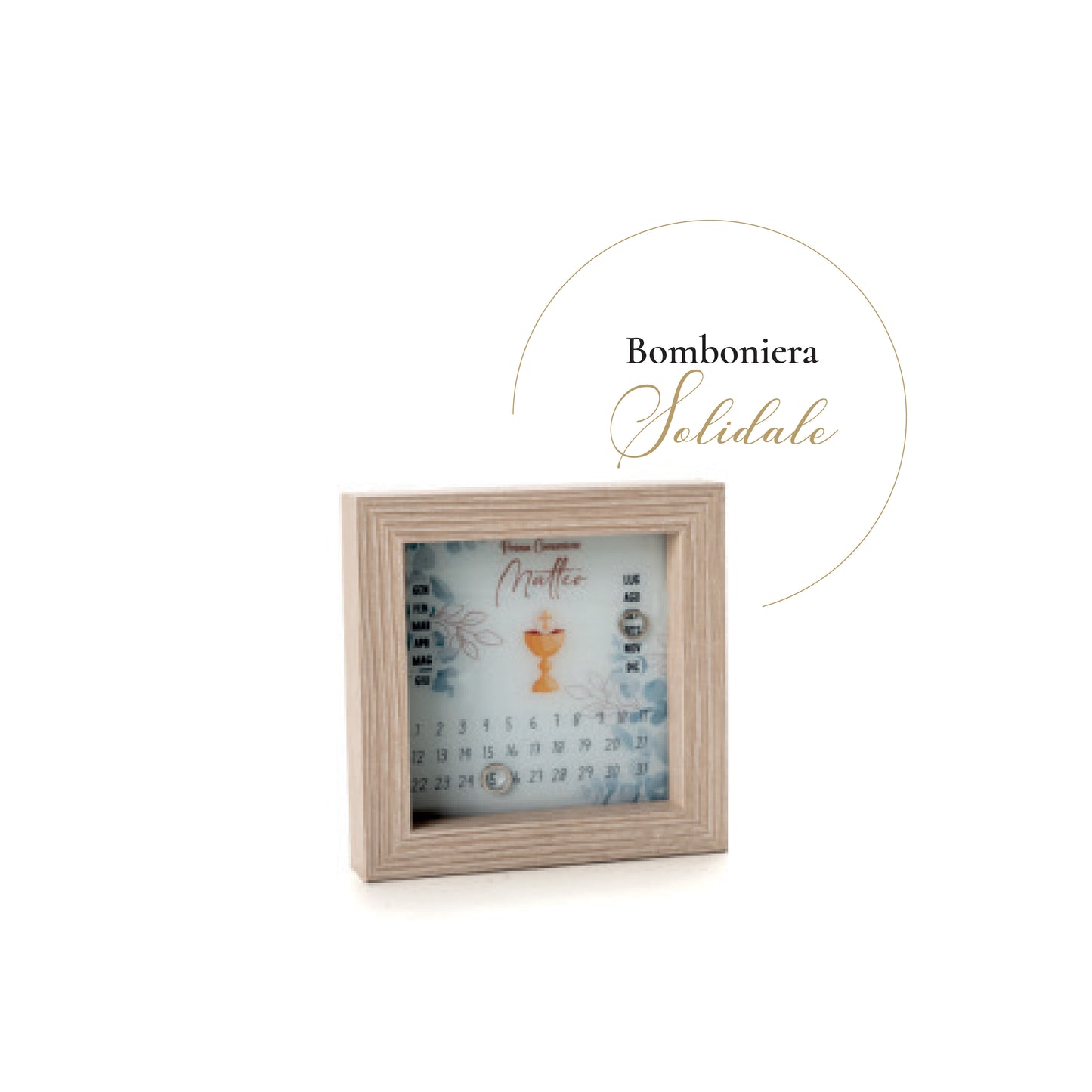 Bomboniera Calendario Rovere Comunione Calice Regali di Cuore