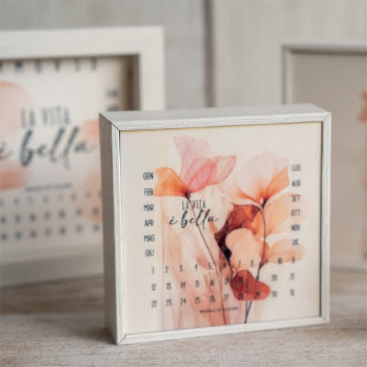 Bomboniera Calendario Grande con frase La Vita è Bella Regali di Cuore