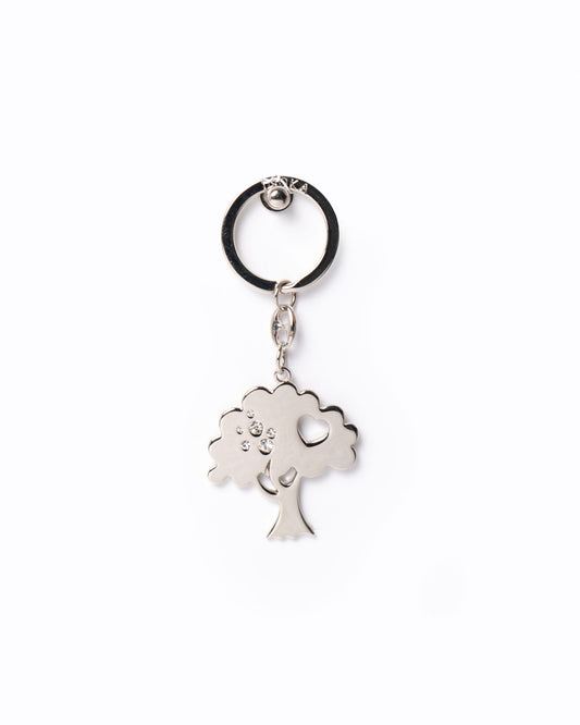 Portachiavi Acciaio con Strass Albero Margot 10 PEZZI